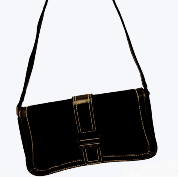 Guess small Satchel Purse hand bag Logo magnetic closure zippered inner … - Picture 1 of 7